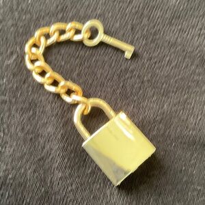 Gold Padlock Charm